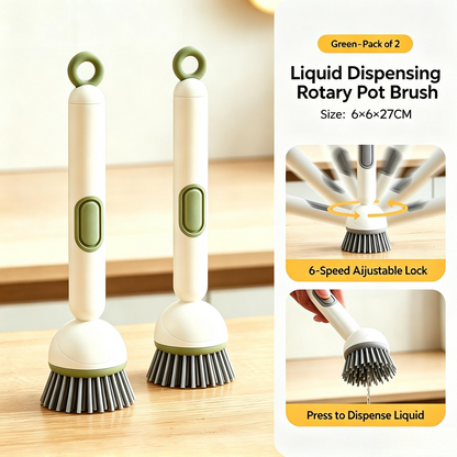 🔥LAST CHANCE!! ✨BUY 1 GET 1 FREE!!!✨ 6-in-1 Soap Dispensing Dish Brush – Leak-Proof, Adjustable Angle & Wall-Mounted for Sink & Pots