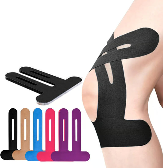 🔥 Pre-Cut Knee Support Tape – Flexible, Latex-Free & Long-Lasting Adhesive for Running, Gym, Basketball & Active Daily Life (20 Pre-Cut Strips)