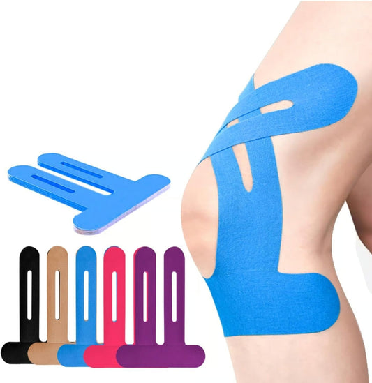 🔥 Pre-Cut Knee Support Tape – Flexible, Latex-Free & Long-Lasting Adhesive for Running, Gym, Basketball & Active Daily Life (20 Pre-Cut Strips)
