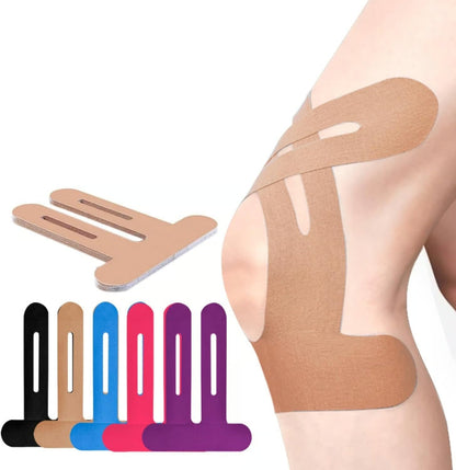 🔥 Pre-Cut Knee Support Tape – Flexible, Latex-Free & Long-Lasting Adhesive for Running, Gym, Basketball & Active Daily Life (20 Pre-Cut Strips)