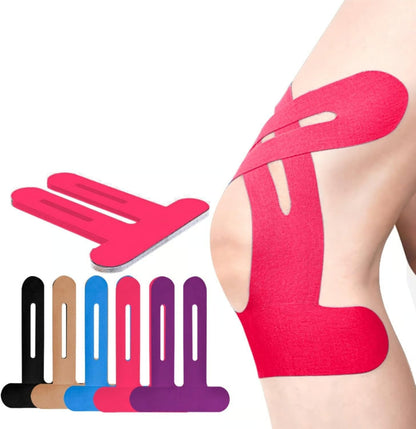 🔥 Pre-Cut Knee Support Tape – Flexible, Latex-Free & Long-Lasting Adhesive for Running, Gym, Basketball & Active Daily Life (20 Pre-Cut Strips)