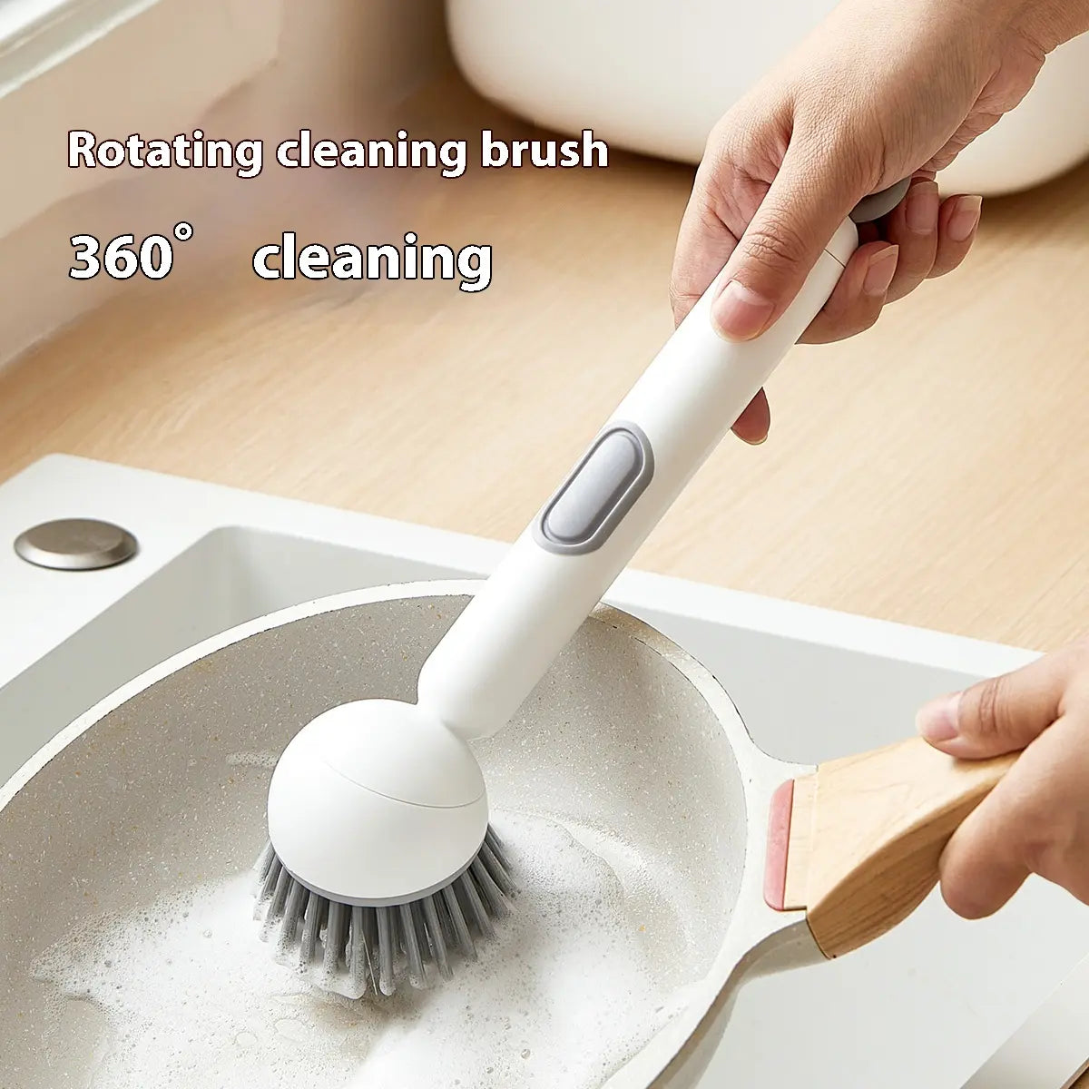 🔥LAST CHANCE!! ✨BUY 1 GET 1 FREE!!!✨ 6-in-1 Soap Dispensing Dish Brush – Leak-Proof, Adjustable Angle & Wall-Mounted for Sink & Pots