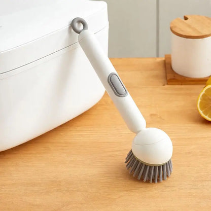 🔥LAST CHANCE!! ✨BUY 1 GET 1 FREE!!!✨ 6-in-1 Soap Dispensing Dish Brush – Leak-Proof, Adjustable Angle & Wall-Mounted for Sink & Pots