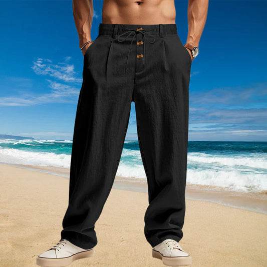 ⏳Limited-time 30% off⏰Men's Loose Fit Casual Linen Pants – Relaxed Fit & Lightweight – Breathable Everyday Comfort ✨