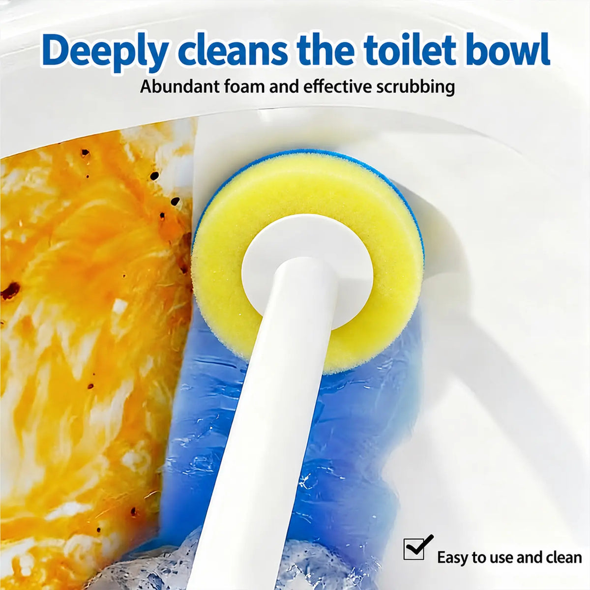 Toilet Scrubber Brush Kit – 30 Refills, No-Touch Rotating System, 3–4 Months of Cleaning